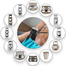 Metal Spring Cord Stopper Toggle Lock Drawstring Single Double Hole