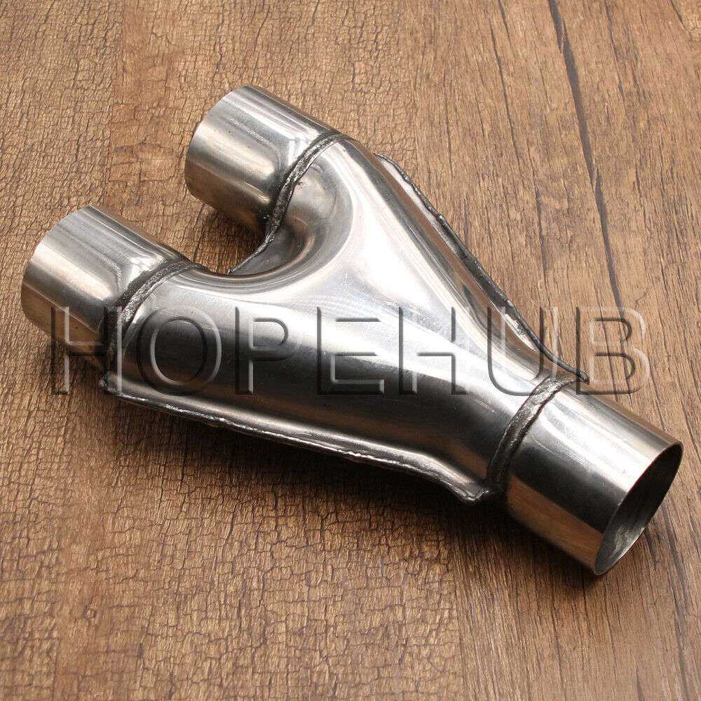 Universal Stainless Steel Exhaust YPipe Piece Adapter 2.25" Single & 2