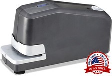 Grapadora Eléctrica De 30 Hojas, Tecnología Antiatasco, Fácil Recarga (Negro) US