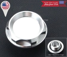 M37 x 3.0 Tread Pitch CNC Silver Screw on Engine Oil Filler Cap Cover !USA!