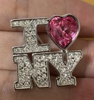 I Love New York Crystal Pin / Brooch - unique  — photo 2
