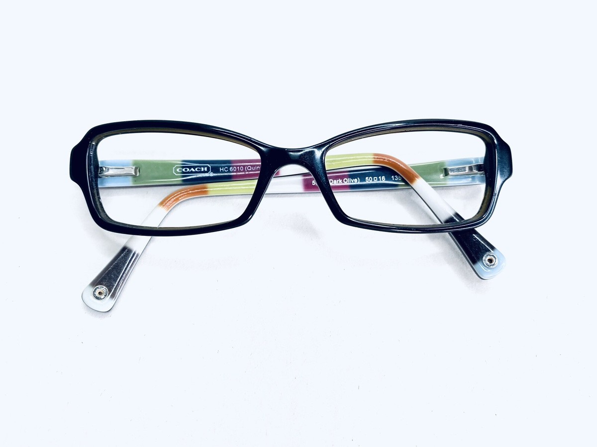 Coach Full Rim Rectangular Eyeglasses 5030 Dark Olive HC6010 