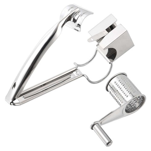 Stainless Steel Hand-Cranked Rotary Cheese Grater Ginger Shredder Kitchen Tool - Picture 14 of 15