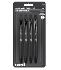 Uniball Signo 207 Gel Pen 4 Pack 0.7mm Medium Black Pens Gel Ink Pens Office