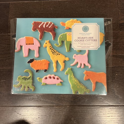 Martha Stewart Noah s Ark Cookie Cutters 6 Large Animal Shaped Metal Martha stewart noah s ark cookie cutters 6 large animal shaped metal