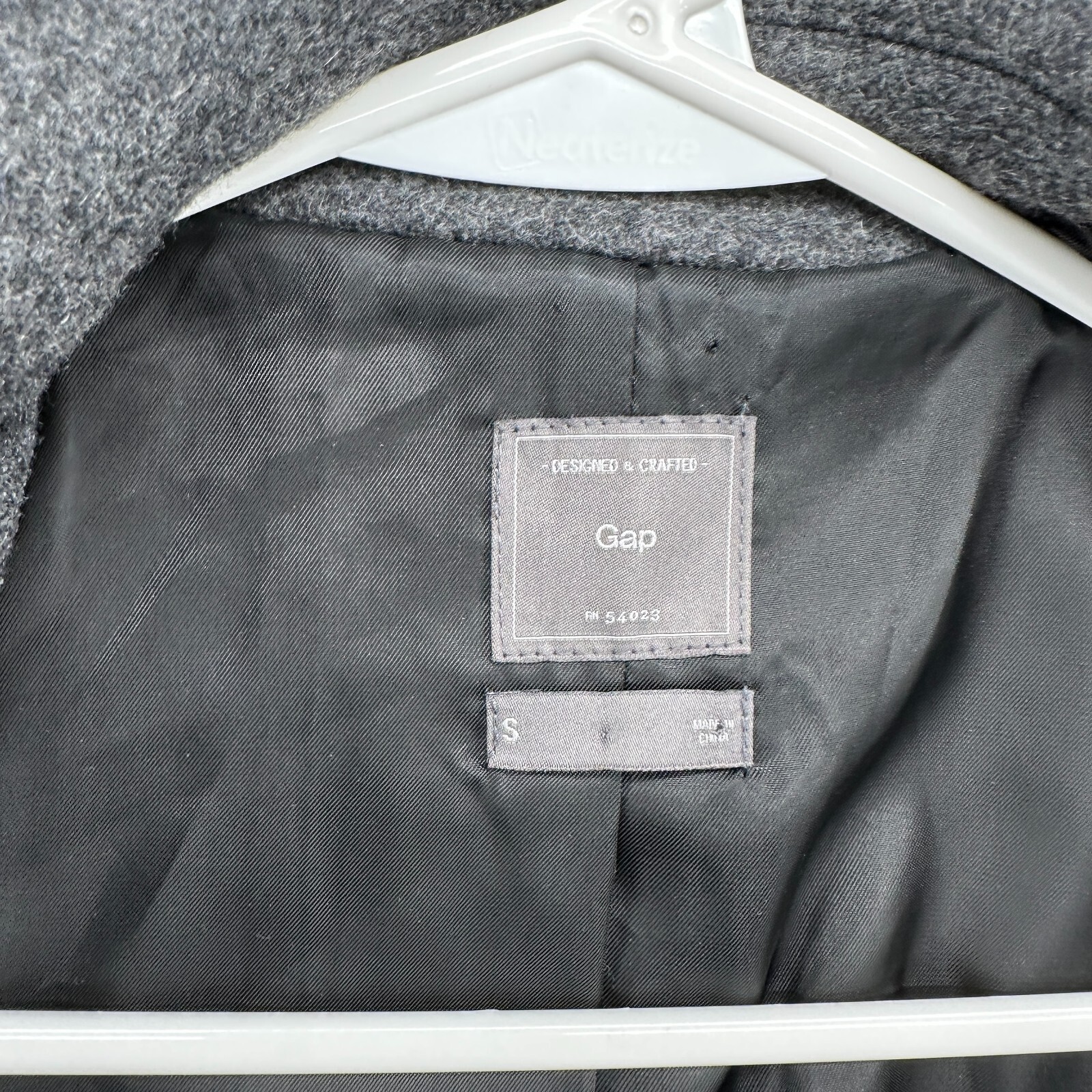 Gap Jacket Womens Small Gray Lined Asymmetrical Z… - image 6