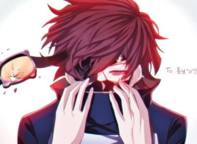 Anime face simple background redhead hands kekkai CCG Gaming Mat Desk
