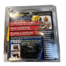 PRO-LOK GUNLOK 3 Step Key/Cable Lock Child Safe NEW