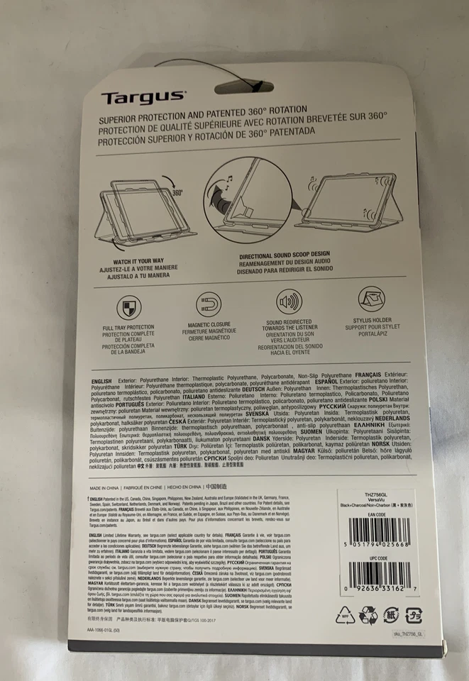 Funda Targus VersaVu Clásica Samsung Galaxy Tab A (Negro) - THZ756GL Foto 2 de 2