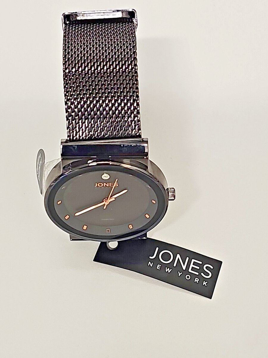 Jones New York Diamond Collection Men's Black on Black Watch
