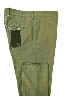 IL PAN men's tailored trousers CLASSIC sport COTTON stretch SUMMER green