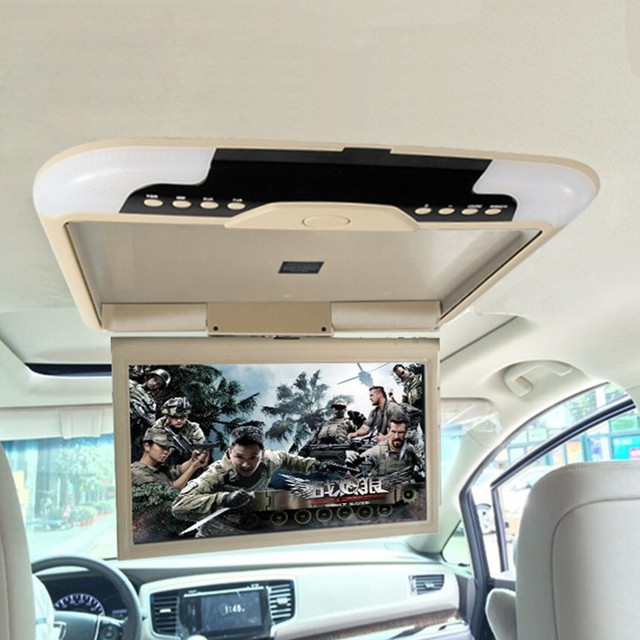 Vehicle 13" Smart Car Monitor Flip Down Roof Mounted Wide Screen