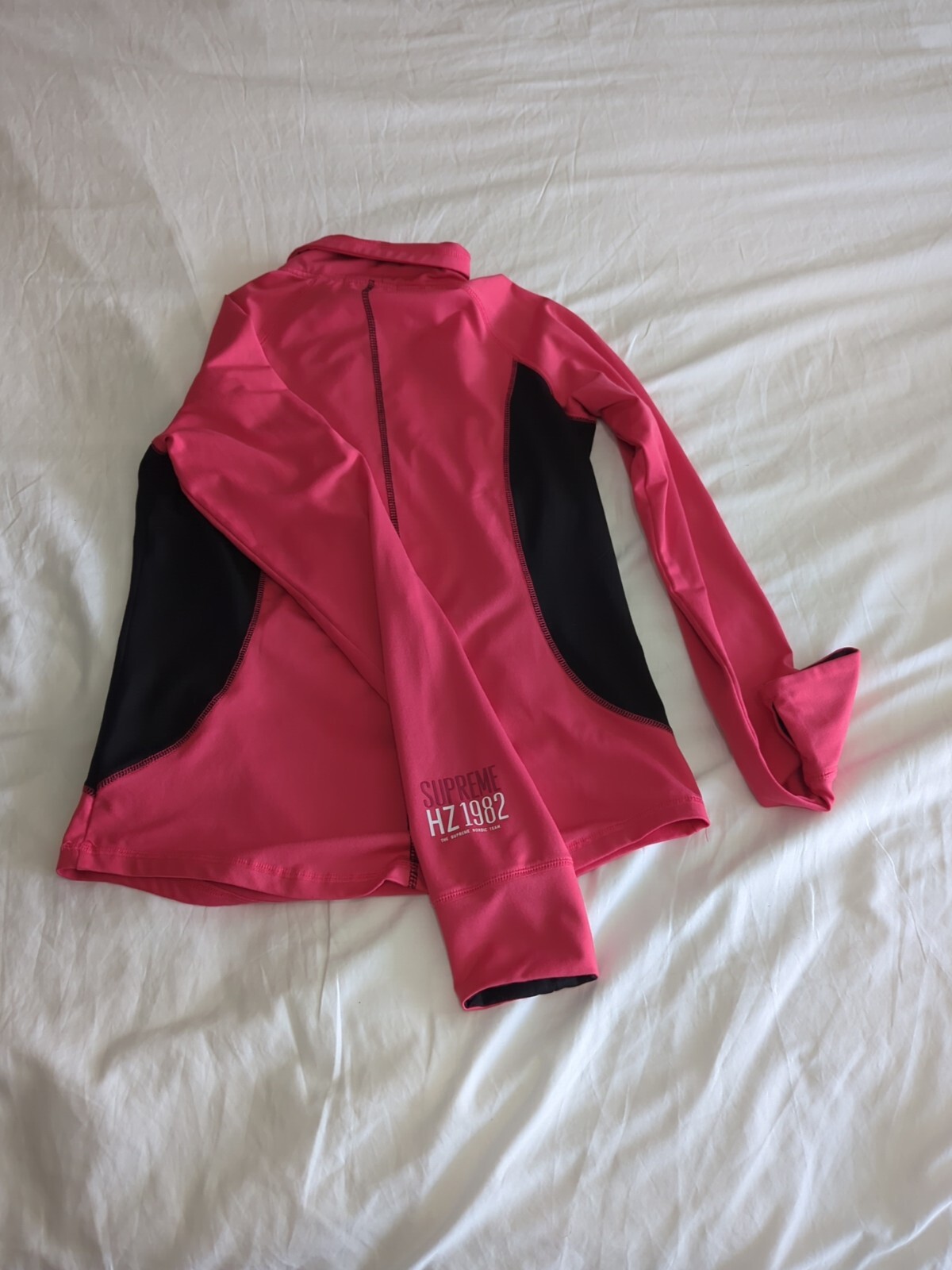 Horze supreme Equestrian Pullover Small Women Pink ¼ Zip Poly Front pocket S7