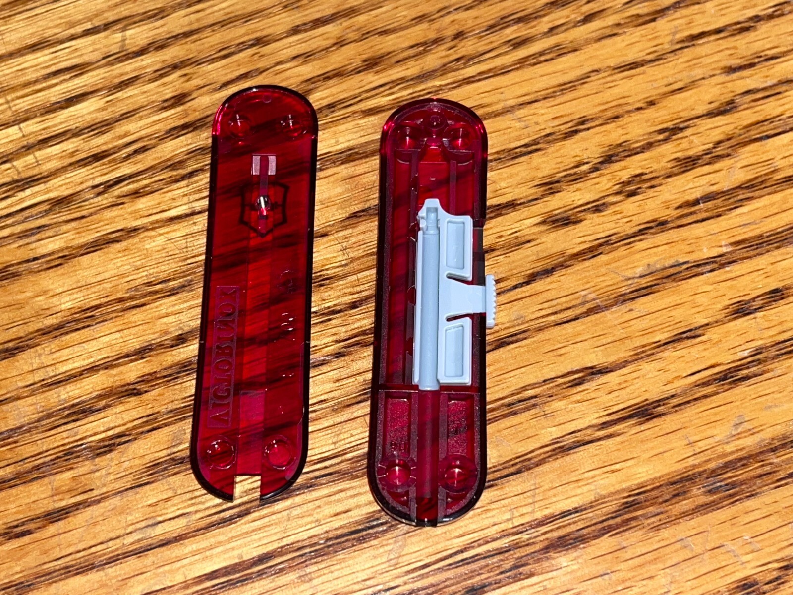 New Victorinox 58mm RUBY RED HANDLE - SCALE 3 Piece KIT for SIGNATURE, Minichamp