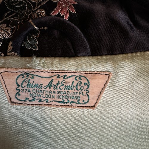 China Kunst Emb. Co Kimono Vintage Damen Seide Stoff Morgenmantel Kimono Artsy Jacke - Bild 6 von 8
