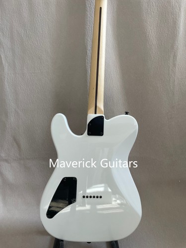 Classic White Tele Electric Guitar Mahogany Body Maple Neck EMG Pickups 6-String - Picture 9 of 12