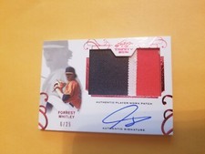 2016 LEAF TRINITY 3 COLOR PATCH FORREST WHITLEY AUTO RC. AUTOGRAPH 6/25