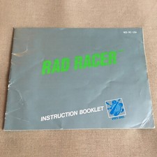 Rad Racer Nintendo NES Instruction Manual Booklet ONLY Radracer Racing Vintage