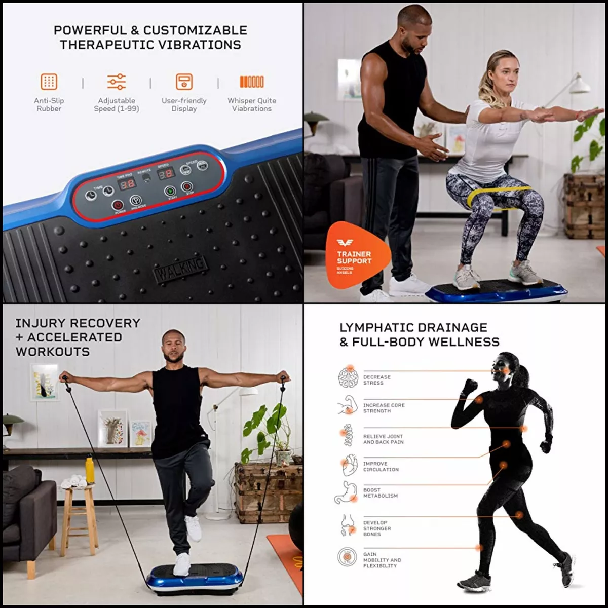 Vibration Plate Exercise Machine Whole Body Workout for Weight
