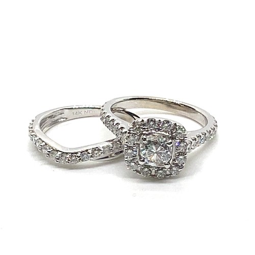 Lady's Diamond Engagement Ring 69 Diamonds 1.52 Carat T.W. 14K White (EPJ024055) - Picture 6 of 9