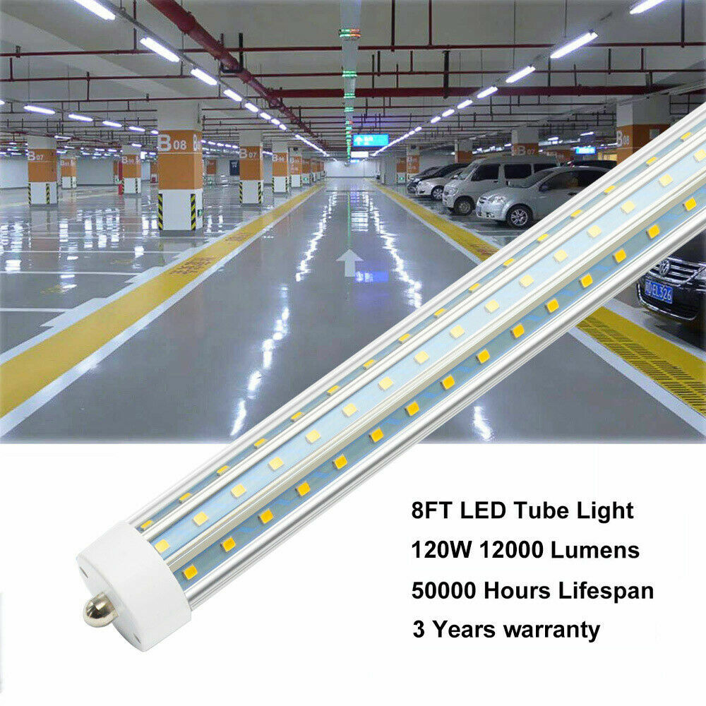 120W T8 8FT LED Shop Light FA8 Single Pin 8Foot 6500K LED Tube Light 120W T8 8FT LED Shop Light FA8 Single Pin 8Foot 6500K LED Tube Light