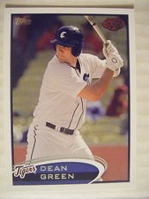 DEAN GREEN 2012 Topps Pro Debut baseball card TIGERS TOLEDO MUD HENS CONNECTICUT