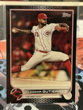2022 Topps Series 2 Vladimir Gutierrez #631 Black Parallel /71 Reds