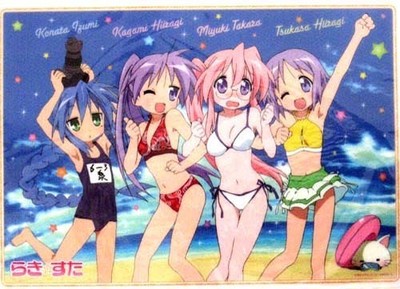 Lucky Star Beach Plastic Desk Mat Plastic Poster Anime NEW | eBay