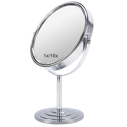 10X Magnifying Makeup Mirror 8 Inch Double Sided Swivel Desk Mirror 