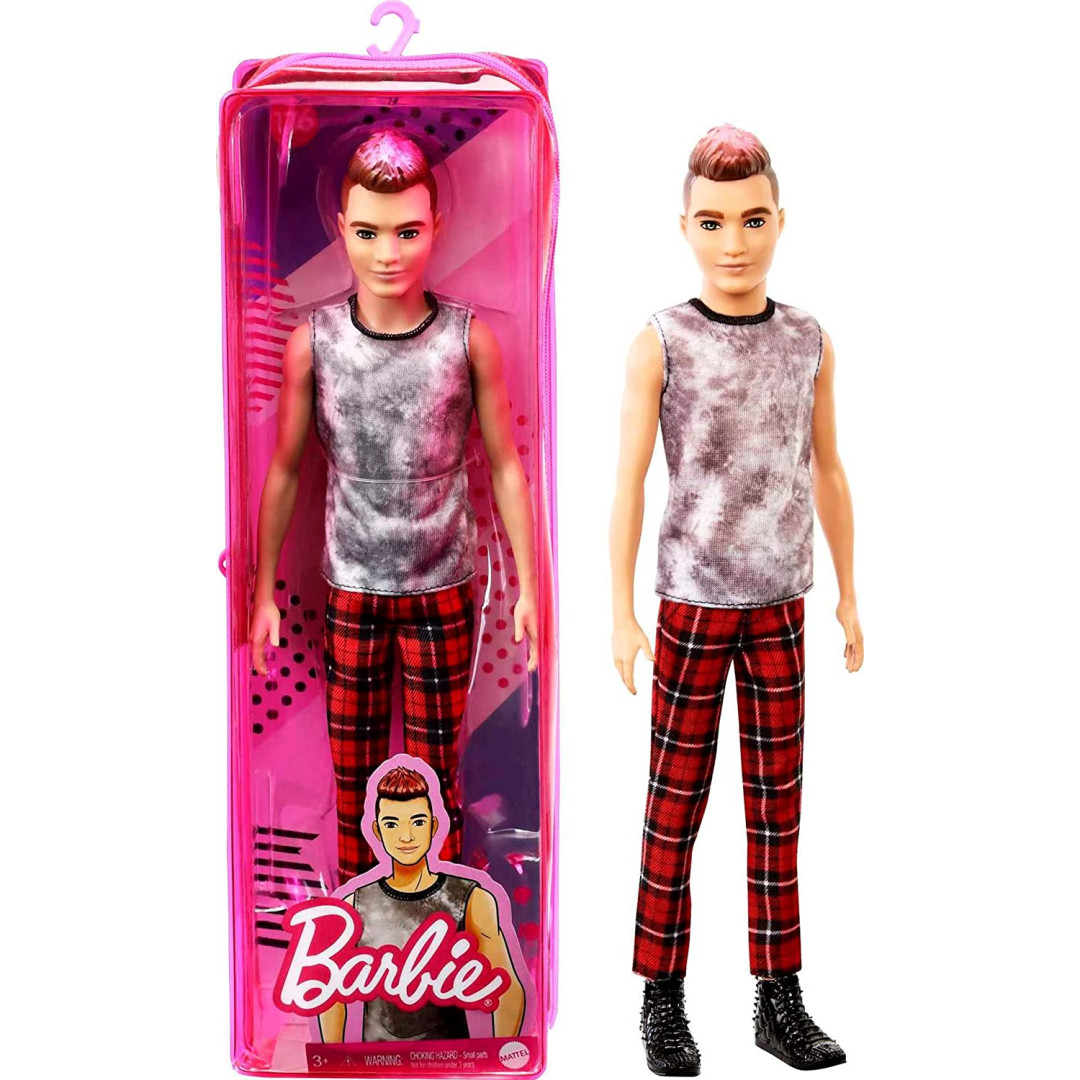Barbie Fashionista Doll Zip Case Ken Punk Rock Rocker Doll New Figure Toy Mattel