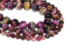 Cat Eye Galaxy Pink Sky Tiger Eye Round Gemstone Loose Beads AAA DIY 6 8 10 MM