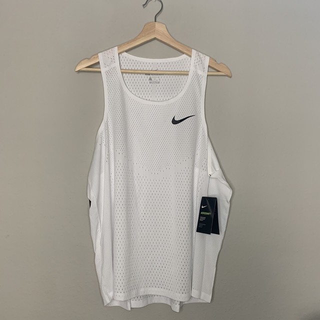 nike aeroswift singlet white