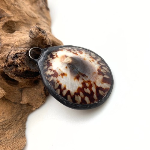 Vintage Puffy Limpet Soldered Shell Pendant (SHP20) - Picture 2 of 11