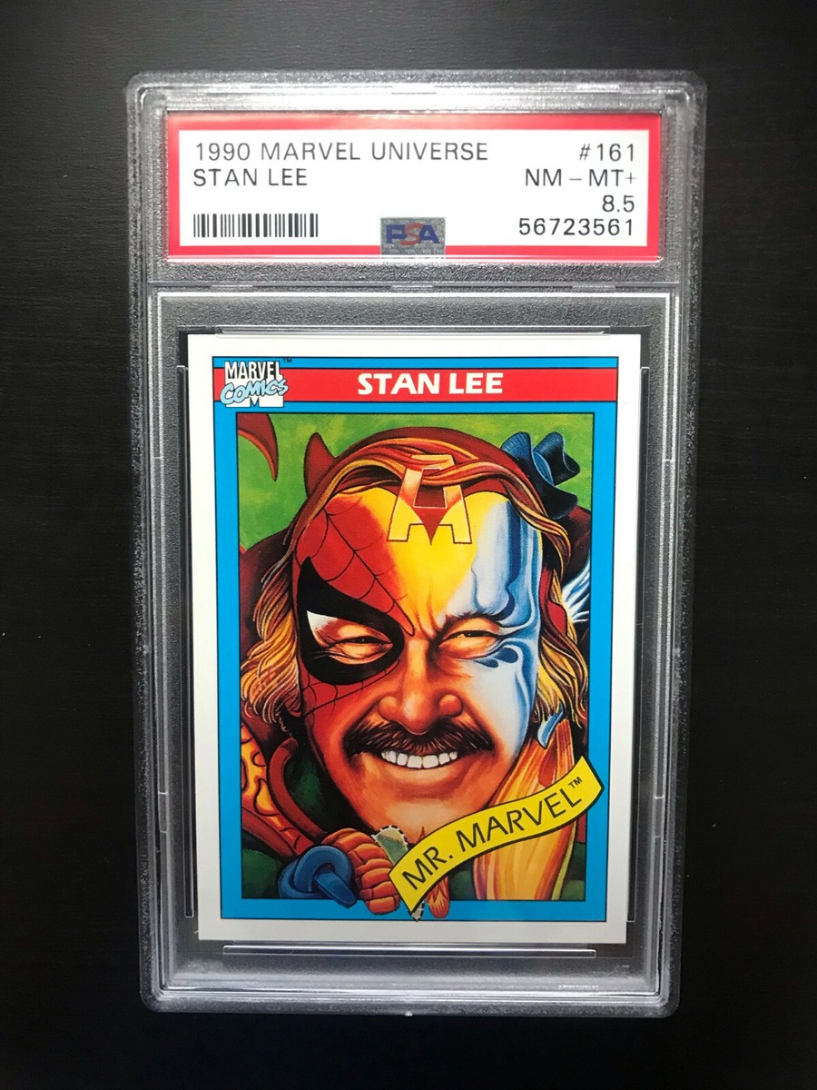 1990 Marvel Universe STAN LEE MR MARVEL #161 PSA 8.5 NEAR MINT +