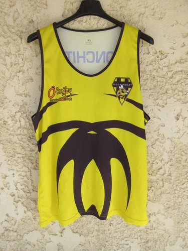 Maillot Rugby R.C LAUNAGUET N°69 – Jaune, Débardeur, Taille XL Homme