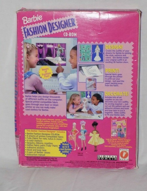 1996 Barbie Fashion Designer CD-ROM kit from Mattel | eBay