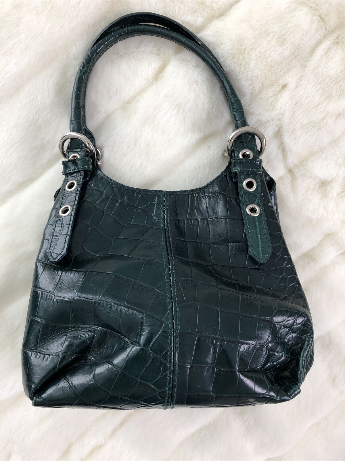 Ceoni Piero Small Leather Shoulder/Handbag, Made in Italy, Green | eBay