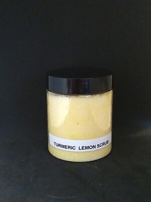 Turmeric Lemon Sugar Body Scrub 8 Oz. soft skin glow moisturizer care beauty