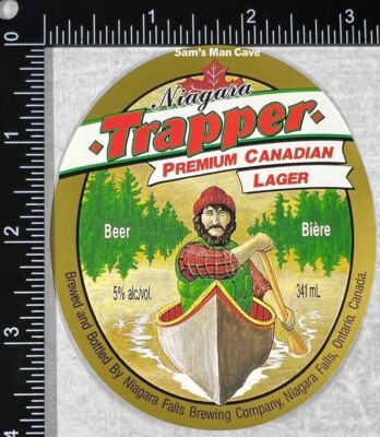 Niagara Trapper Premium Canadian Lager Label - CANADA