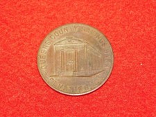 1925-1926 QUEENS COUNTY SAVINGS BANK FLUSHING LI 25 CENTS CHRISTMAS TOKEN COIN