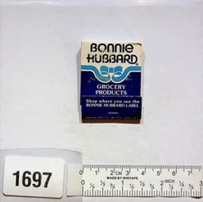 BONNIE HUBBARD GROCERY PRODUCTS MATCHBOOK MATCHES