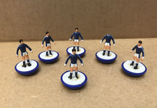 Lotto Lavoro 6 Giocatori Vintage Subbuteo Camicia Blu (uno con testa mancante)