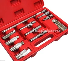 11pc 3/8” Master Spark Glow Plug Socket Petrol Diesel Removal Install Tool Set