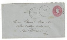 1902 Panola Louisiana a Nueva Orleans, papelería postal 2c, East Carroll Co DPO