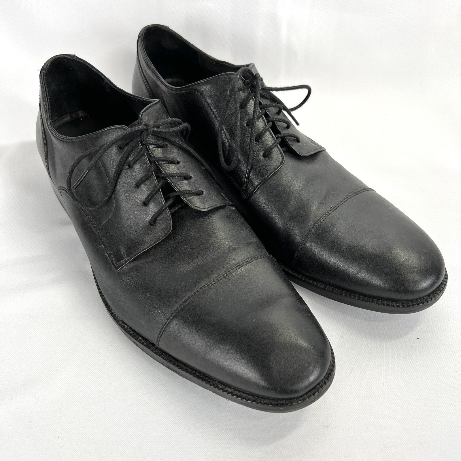 SAOLA Scarpe Oxford Cole Haan Benton C24121 in pelle nera stringate punta cap da uomo US 13M