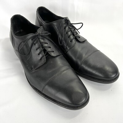 Cole Haan Benton C24121 Black Leather Lace Up Cap Toe Oxford 