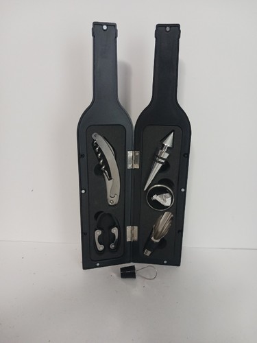 Weinflaschenöffner würdig 7 Stück Set schwarz Flaschenform Behälter NEU - Bild 8 von 9
