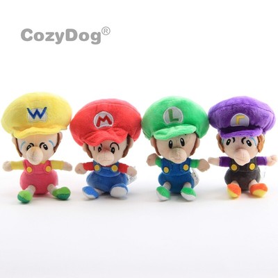 4pcs Super Mario Bros Series Plush Dolls Cute Baby Mario Luigi Waluigi Wario Toy Ebay