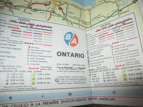B/A British American Oil Co. Ontario Map 1967 BA BIRDS SERIES BELTED KINGFISHER - Picture 4 of 10