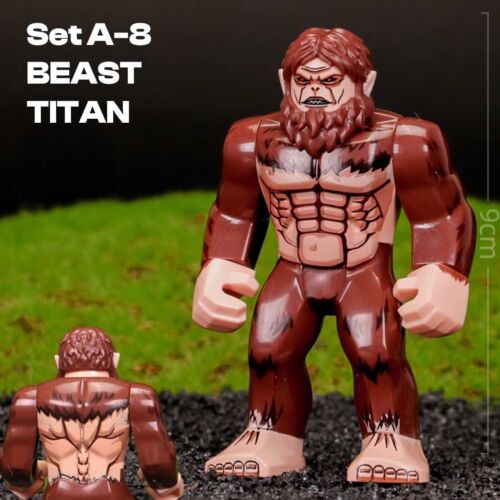 Attack on Titan LEGO Minifigures COMPLETE SET - Eren Armin Mikasa, Levi Ackerman - Picture 9 of 19